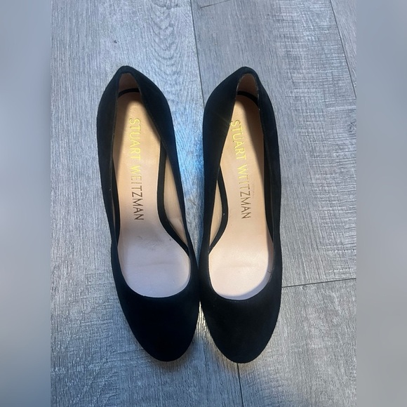 Stuart Weitzman Black Larsa Platform Pump Size 8 $595 - Picture 5 of 7